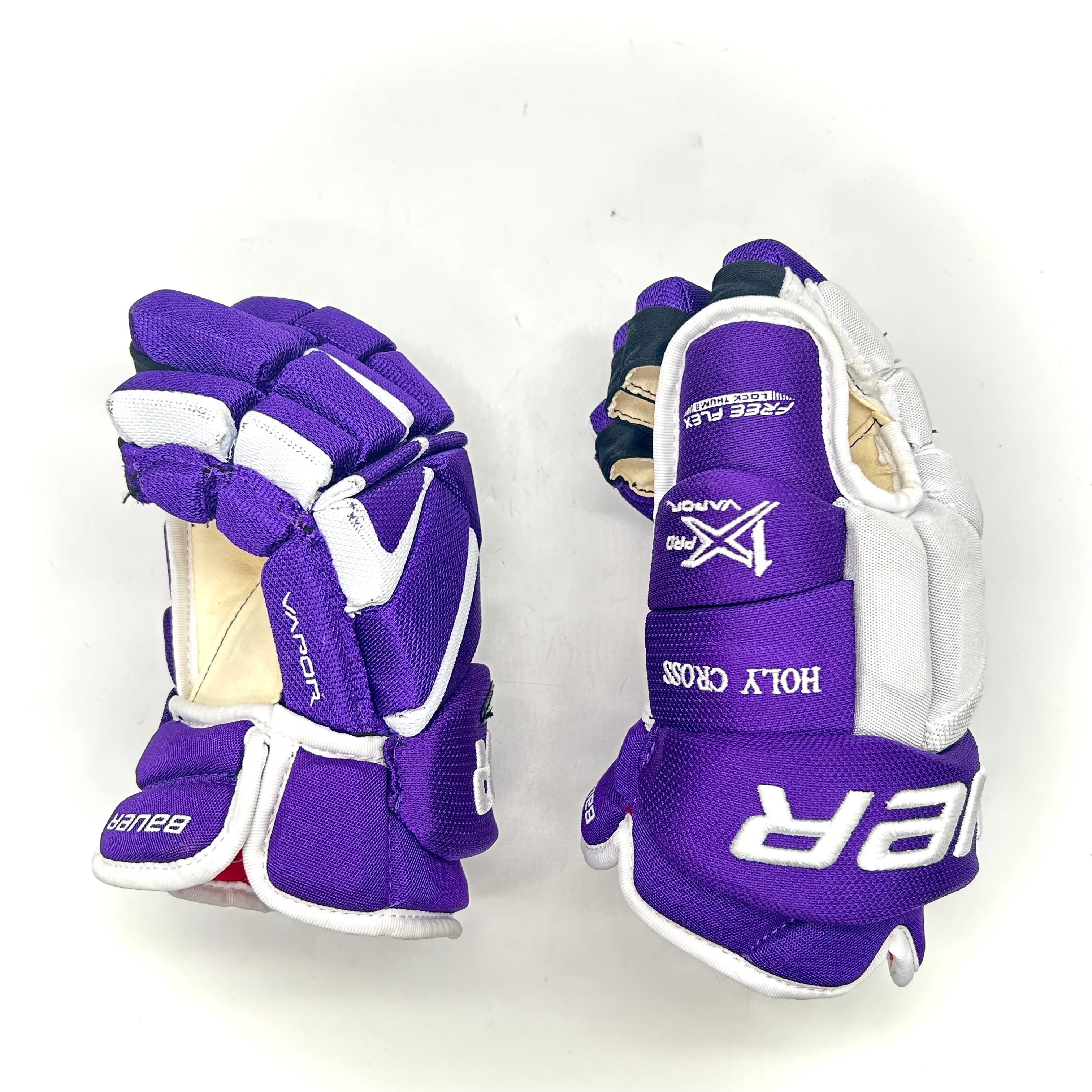 Bauer Vapor 1X Pro Lite – Gants de hockey NCAA Pro Stock (violet/blanc)